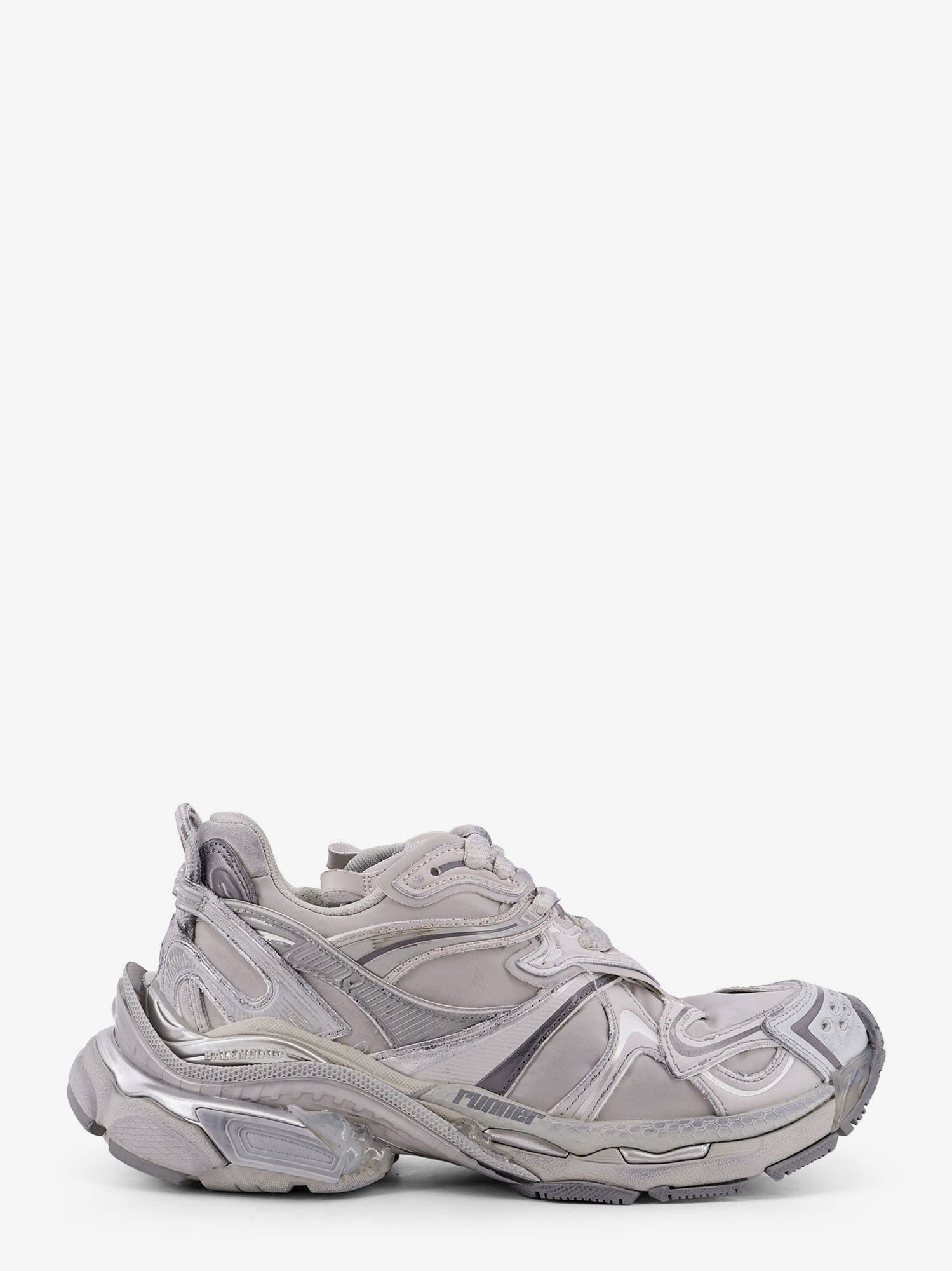 Runner 2 nylon low-top sneakers with leather inserts