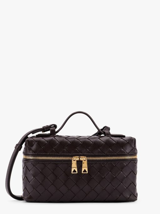 Bang Bang Leather crossbody bag with Intrecciato motif