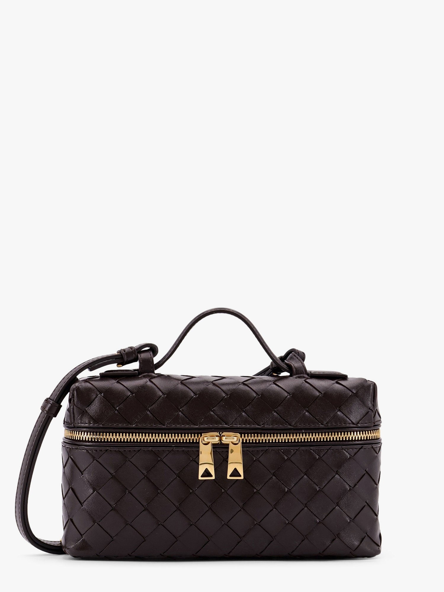 Bang Bang Leather crossbody bag with Intrecciato motif