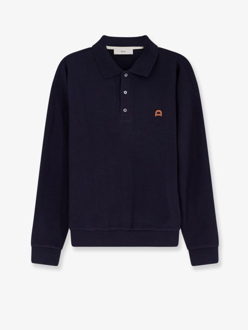 Cotton polo shirt with Logo patch