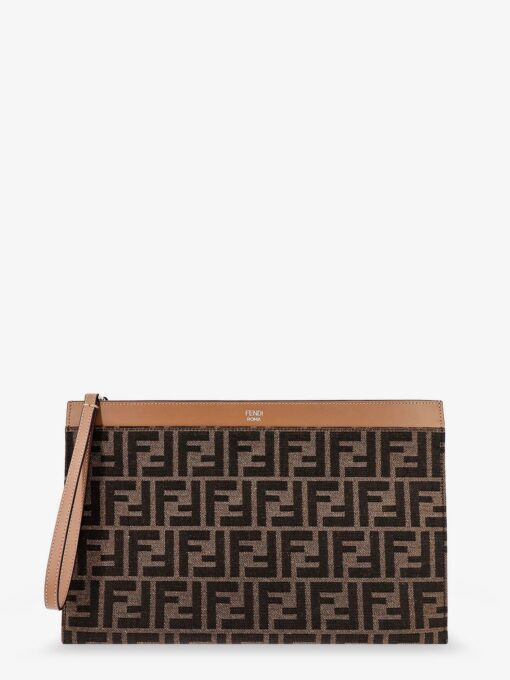 FF Jacquard Fabric Medium Flat Pouch