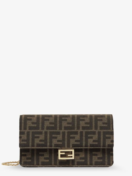 Baguette Wallet on Chain shoulder bag in FF jacquard fabric
