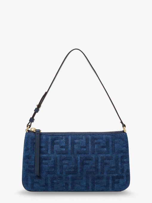 Flat FF fabric shoulder bag