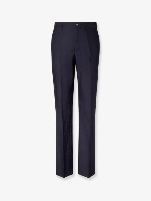 Trousers Wool Tonal Stitching
