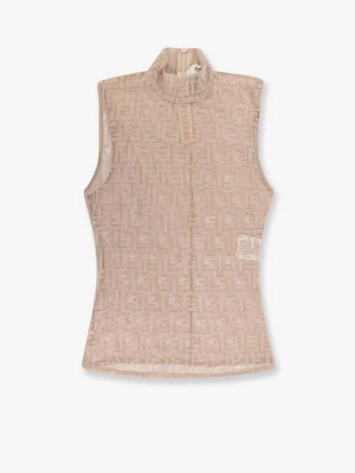 FF embroidered jersey top