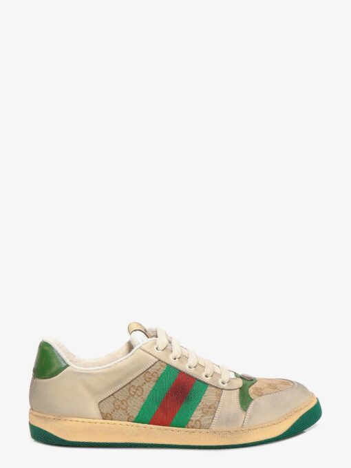 Screener GG vintage leather low-top sneakers