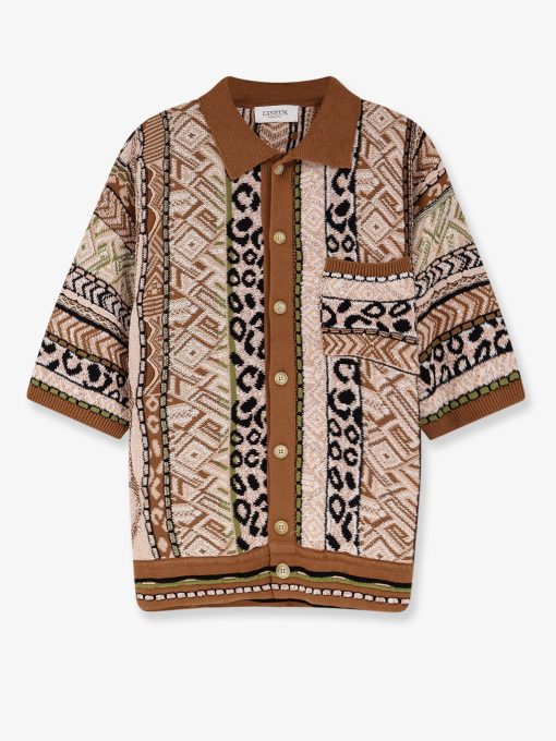Multicolor knitted shirt