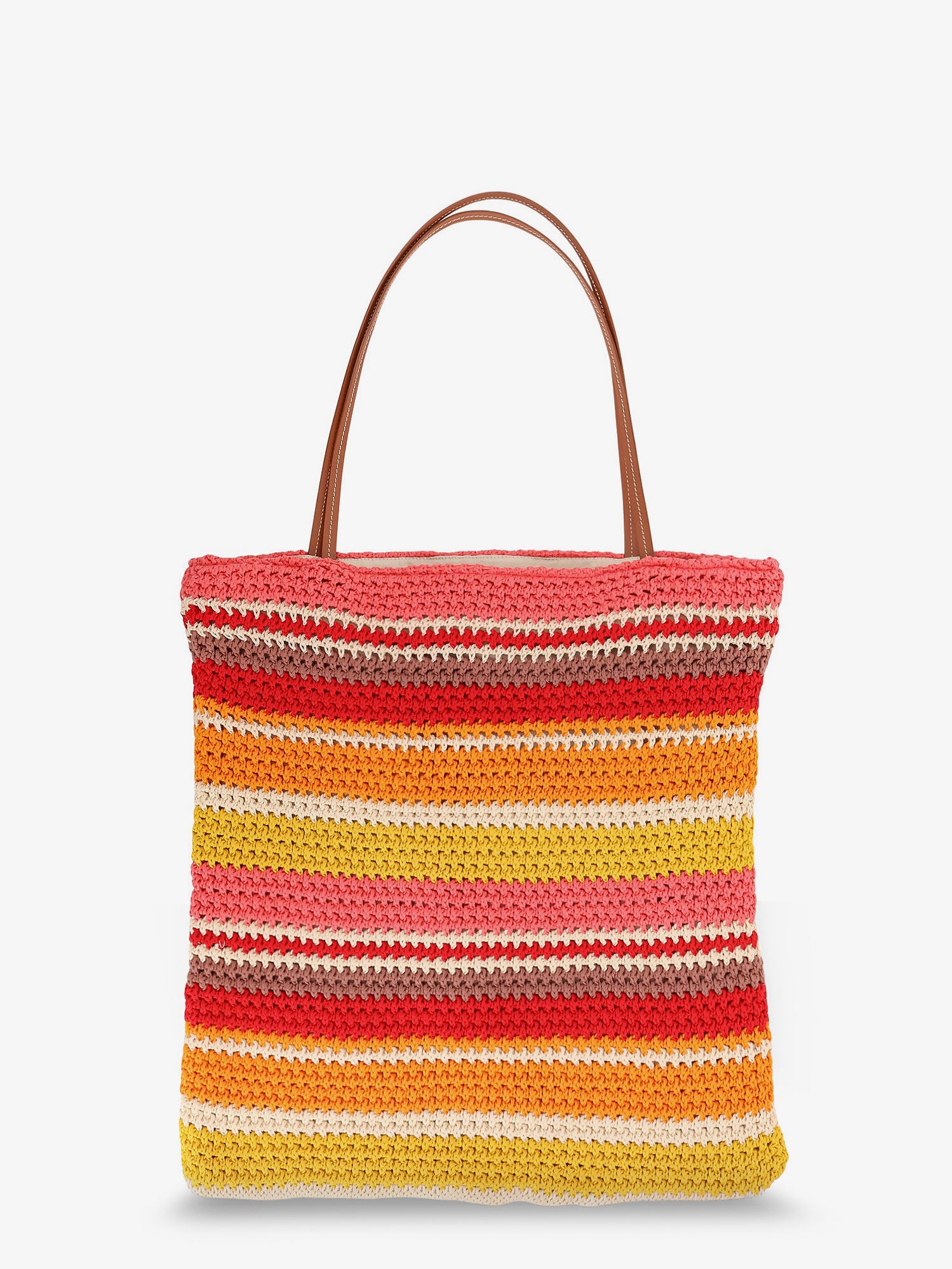 Crochet shoulder bag with embroidered front logo - Image 2