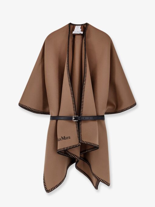 Mxacolomba virgin wool cape with belt