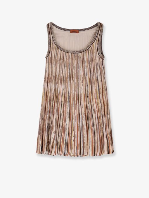 Short viscose blend dress with all-over sequins
