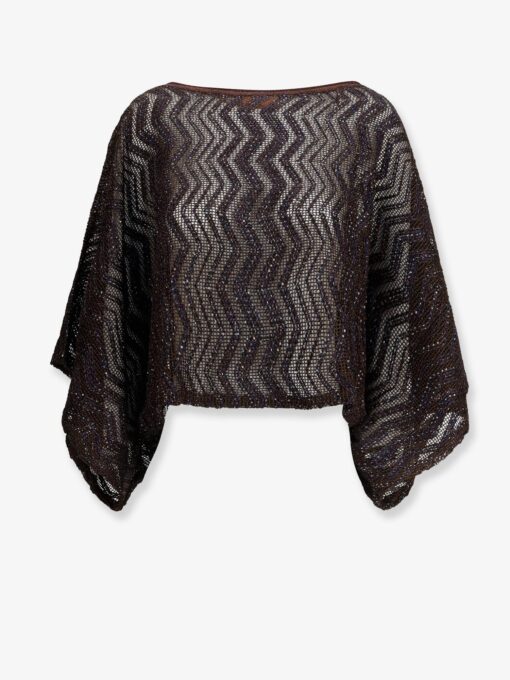 Viscose top with chevron pattern