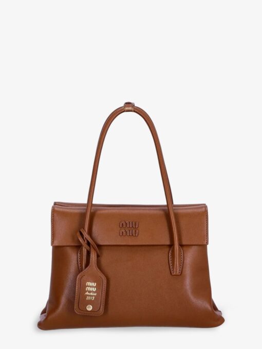 Solitaire leather crossbody bag with lettering logo on the front