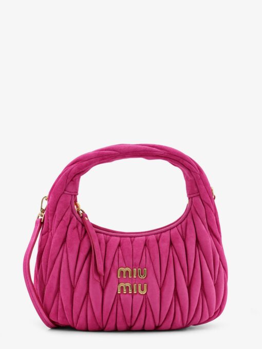 Wander matelassé suede shoulder bag
