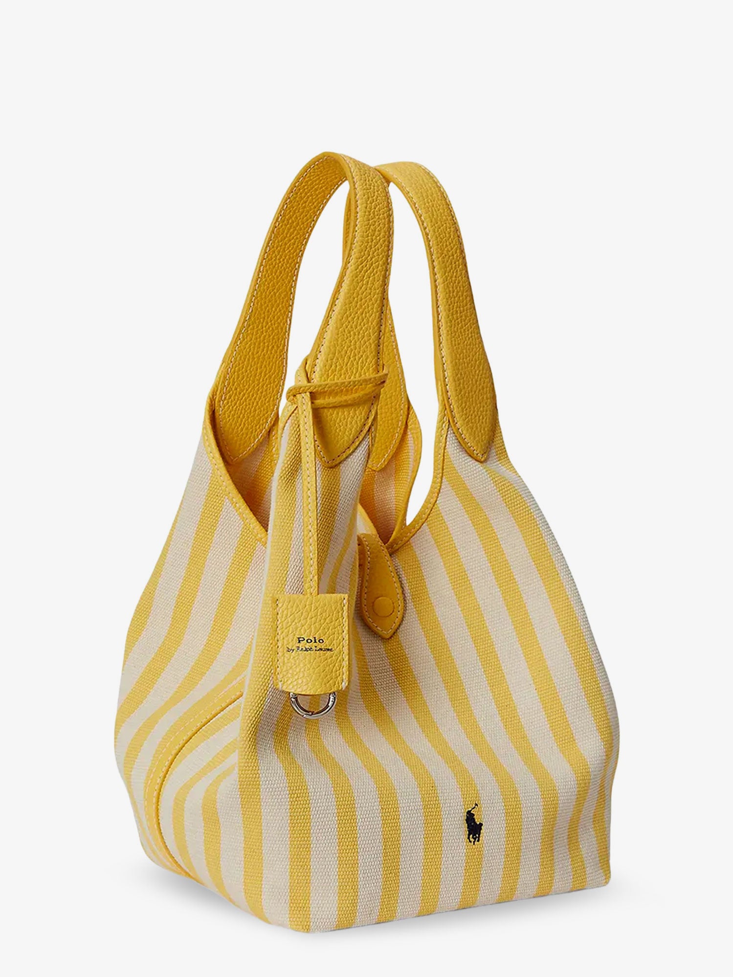 Canvas handbag with striped pattern - Image 3