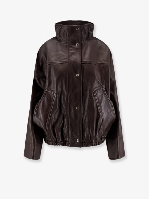 Oversized leather jacket