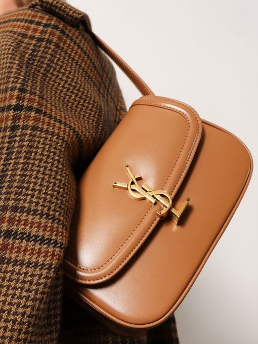 Solferino leather shoulder bag