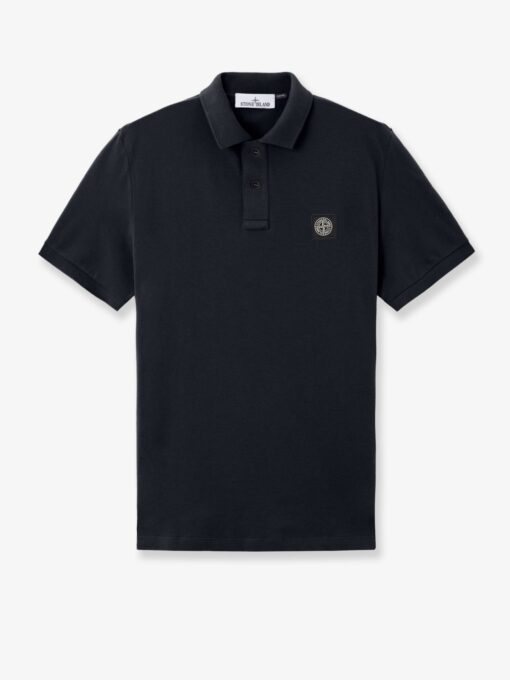 Stretch organic cotton polo shirt
