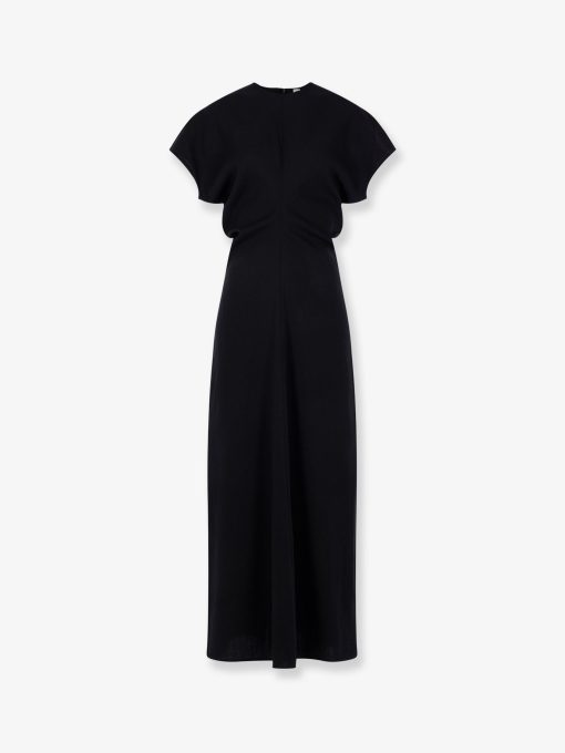 Slouch waist wool dress