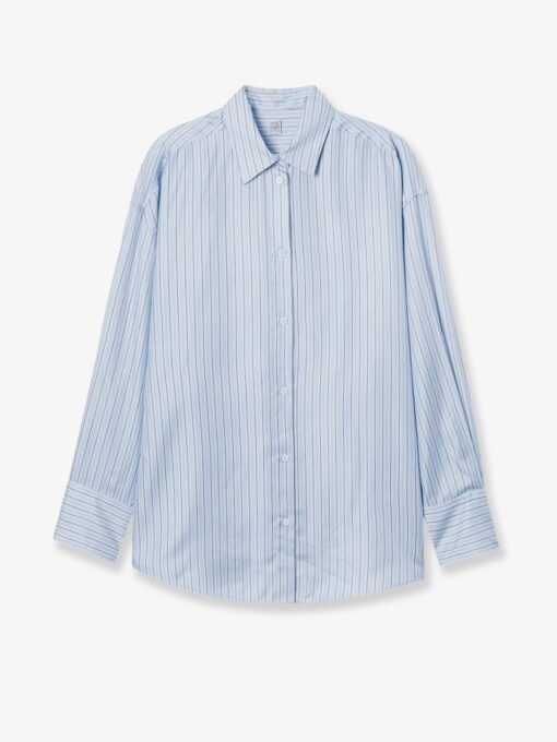 Silk shirt with striped pattern