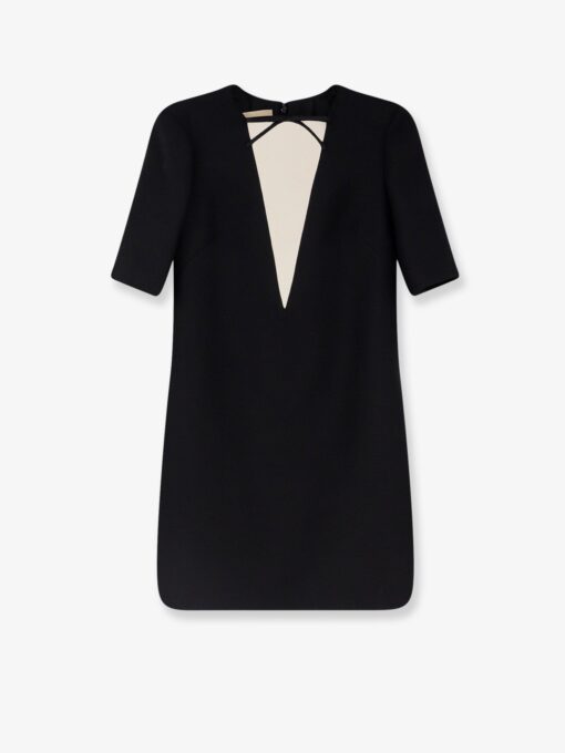 Virgin wool and silk mini dress