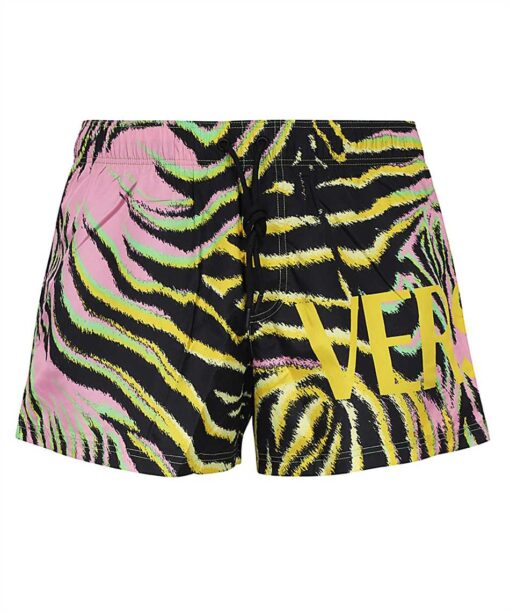 Versace SEASONAL ZEBRA AND LOGO Swim shorts