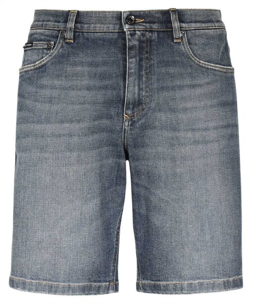 Dolce & Gabbana LIGHT BLUE WASH STRETCH DENIM Shorts
