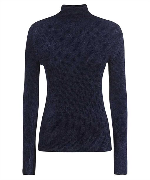 Emporio Armani VISCOSE-BLEND MOCK-NECK Knit