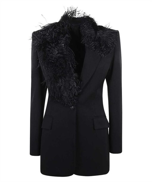 The Attico Feather-trim Jacket