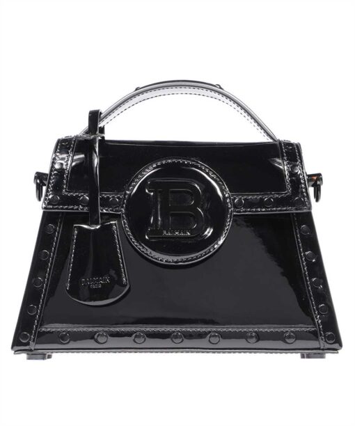 Balmain B-BUZZ DYNASTY PATENT LEATHER Bag