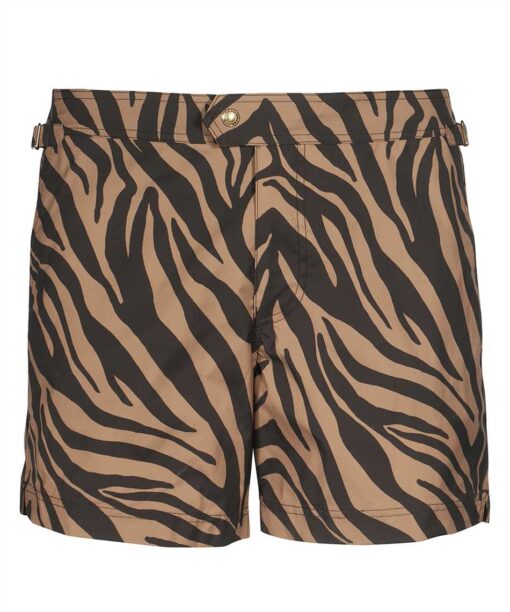 Tom Ford ZEBRA PRINT COMPACT POPLIN Swim shorts