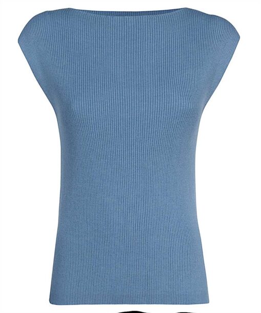 Emporio Armani SEAMLESS RIB-KNIT BOAT-NECK Top