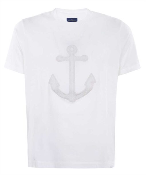 Paul&Shark SHARK TAG AND EMROIDERED COTTON T-shirt