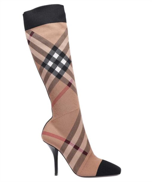 Burberry KNITTED CHECK SOCK Boots