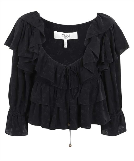 Chloé CROPPED RUFFLE Shirt