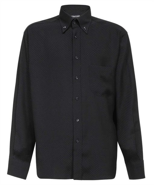 Tom Ford POLKA DOT JACQUARD FLUID FIT LEISURE Shirt