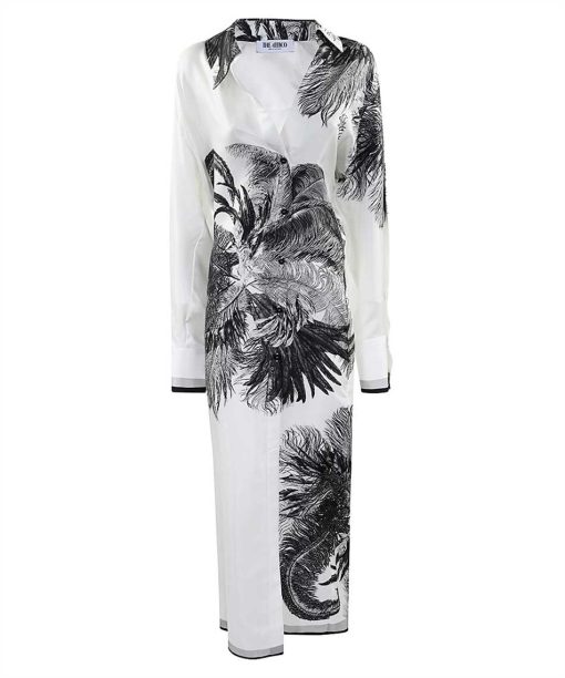 The Attico Feather Print Dress