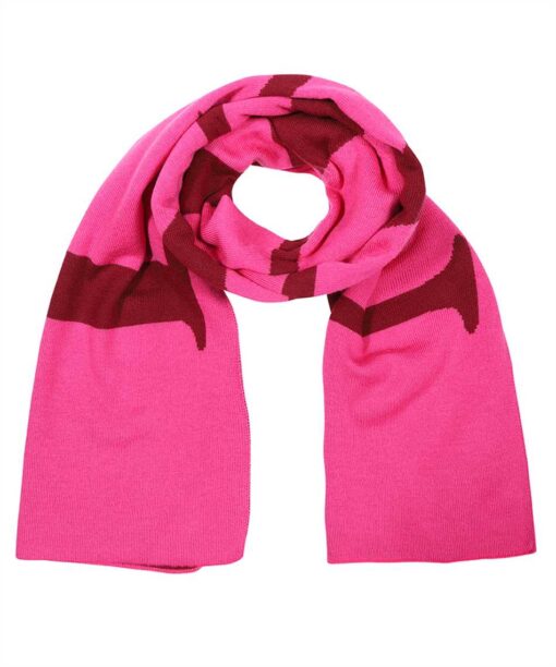 Lanvin LOGO-INTARSIA REVERSIBLE WOOL Scarf