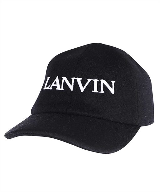 Lanvin LOGO-EMBROIDERED WOOL-BLEND Cap