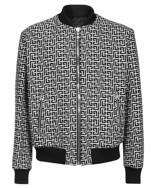 Balmain REVERSIBLE MONOGRAM BOMBER Jacket