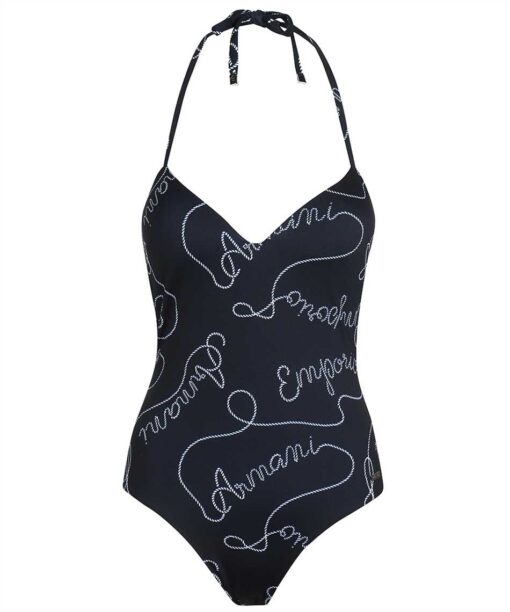 Emporio Armani LOGO-PRINT V-NECK Swimwear