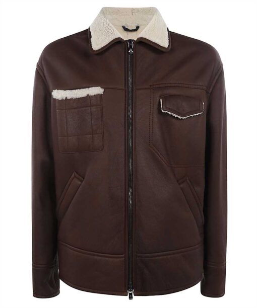Ferrari ZIPPED BOMBER SHEARLING Jacket