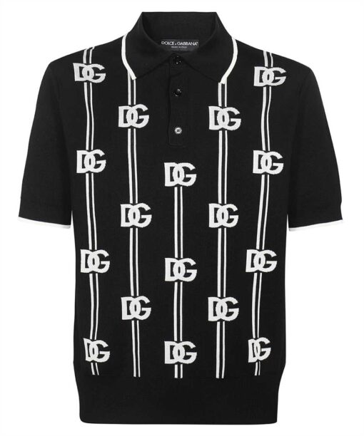 Dolce & Gabbana LOGO-PRINT KNITTED Polo