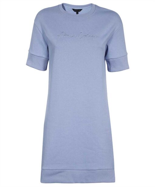 Armani Exchange ORGANIC FRENCH TERRY COTTON SCRIPT LOGO Dress